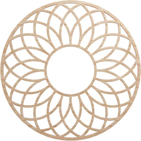 Ekena Millwork Cannes Wood Fretwork Pierced Ceiling Medallion, Alder, 26"OD x 8 7/8"ID x 1/4"T CMWP26X26X0250CNAL